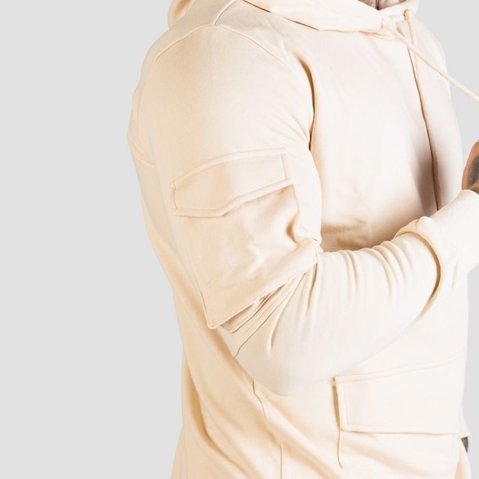 Мъжки суичър TRN Hoodie Sand - GymBeam XL