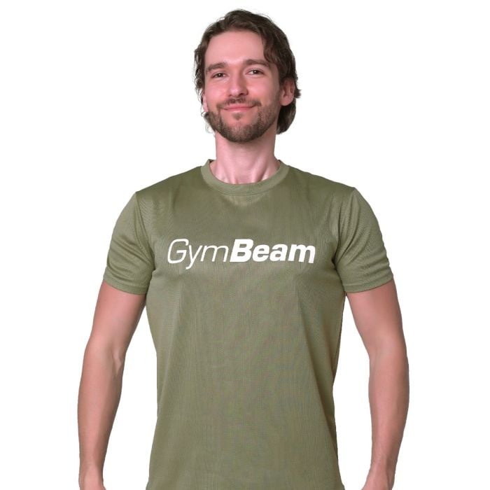Мъжка тениска Mesh Essence Green - GymBeam S