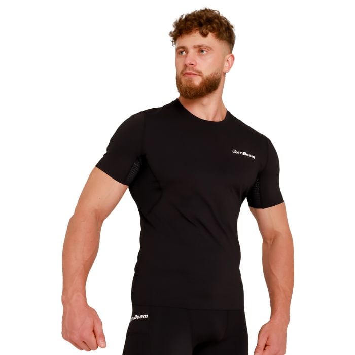 Тениска High Compression Black - GymBeam XXL