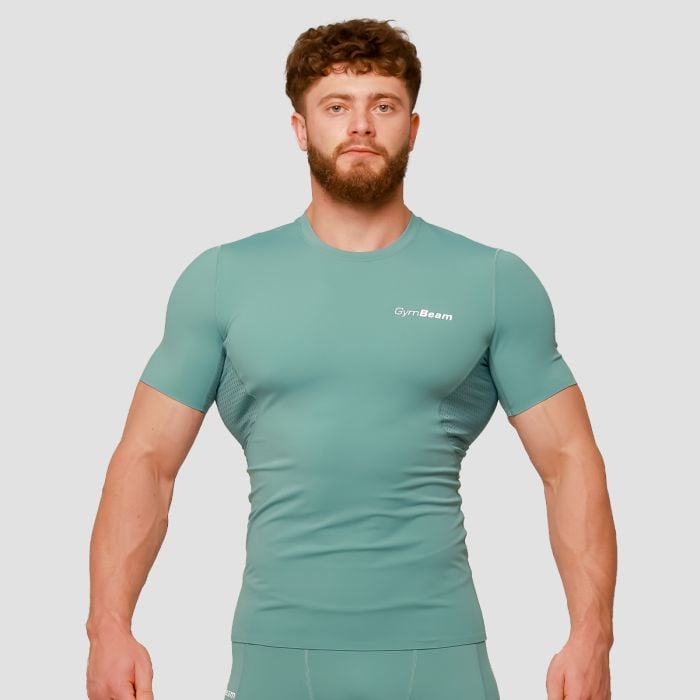 Tениска Мid Compression Blue - GymBeam L