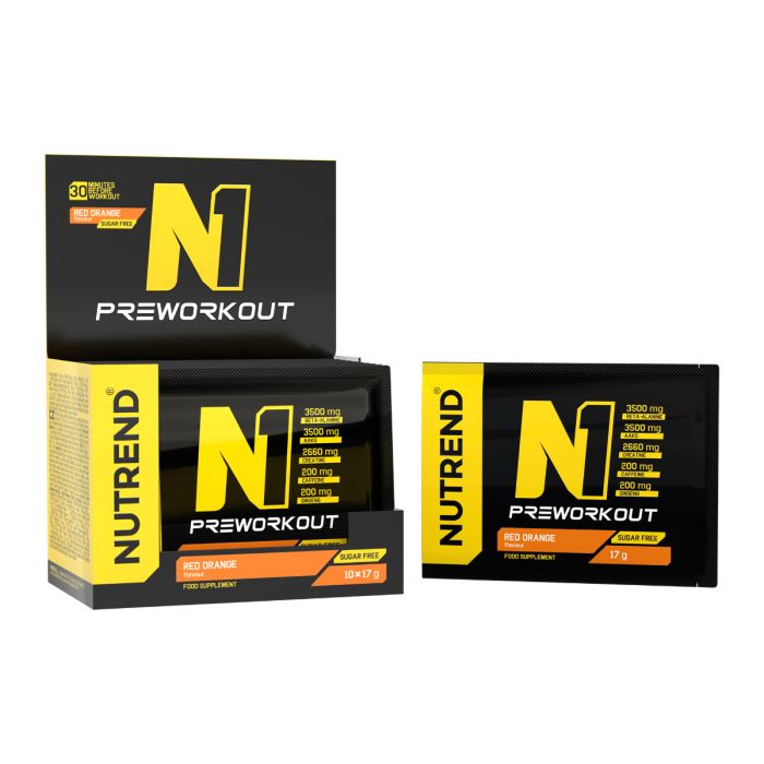 N1 Pre-Workout - Nutrend 10 x 17 g - грейпфрут