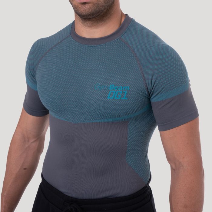 Безшевна тениска OG1 Grey/Blue - GymBeam M