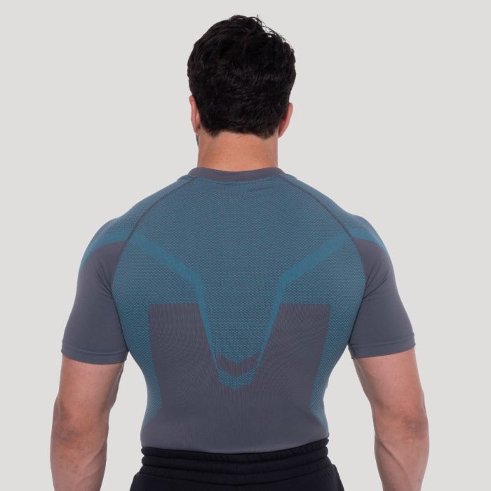 Безшевна тениска OG1 Grey/Blue - GymBeam M