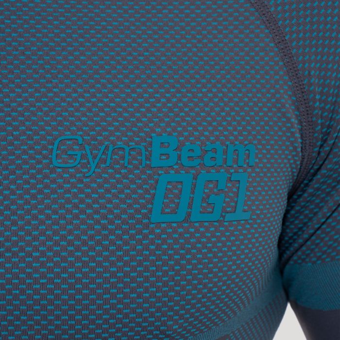 Безшевна блуза с дълъг ръкав OG1 Grey/Blue - GymBeam XXL