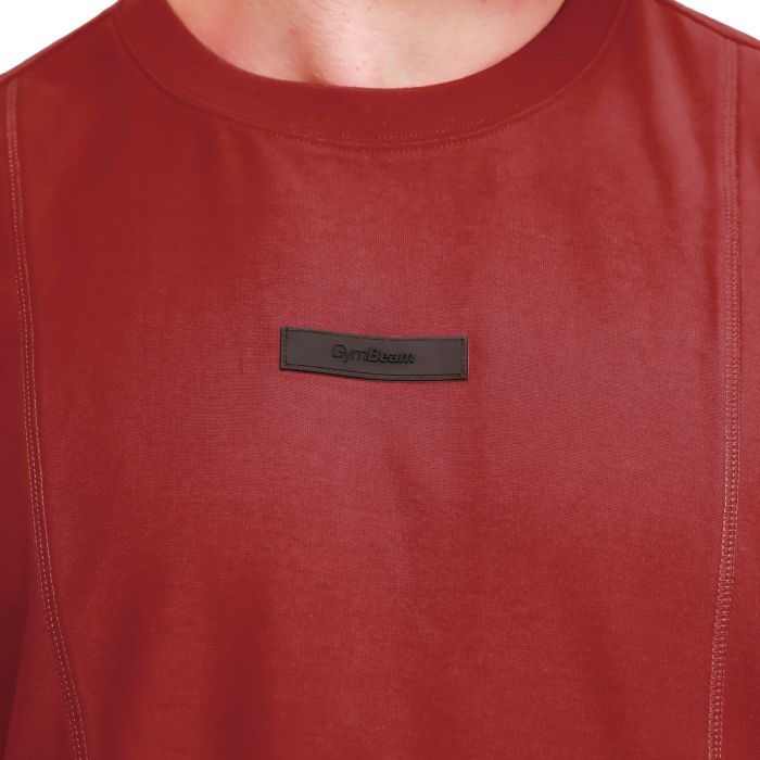 Unstoppable Овърсайз тениска Червено - GymBeam M