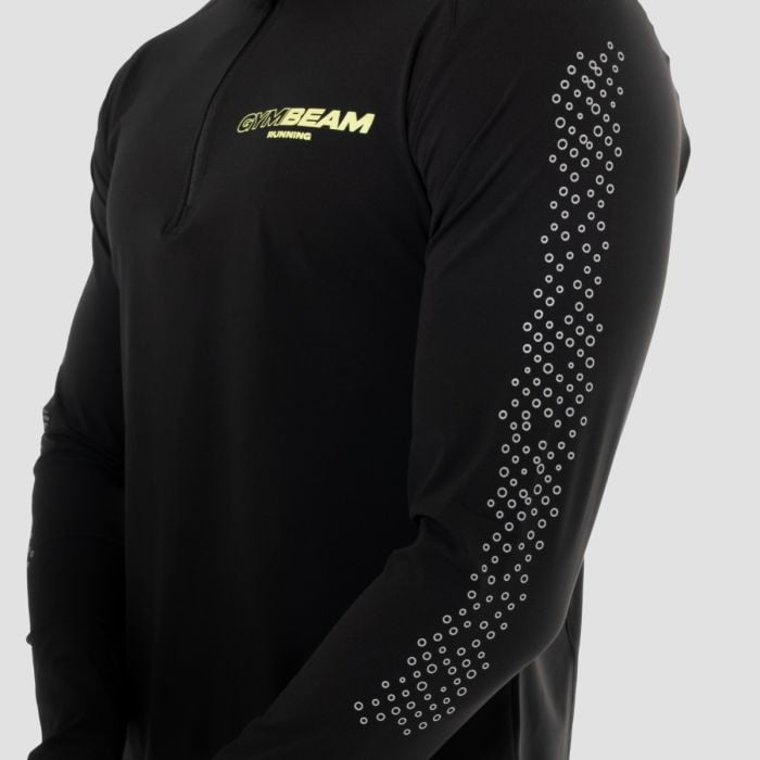 Блуза с дълъг ръкав Pace Black - GymBeam XXL