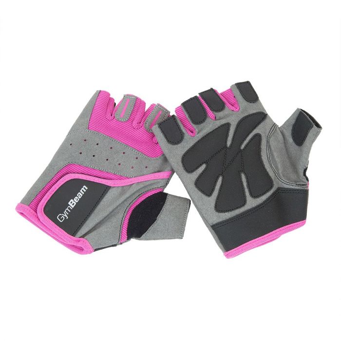 Женски фитнес ръкавици сиво-розови - GymBeam