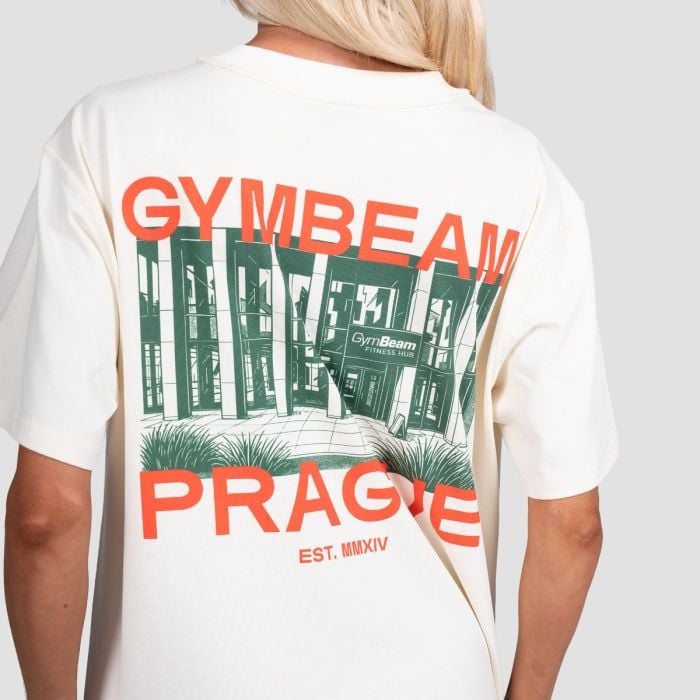 Тениска Prague Cream - GymBeam XXL
