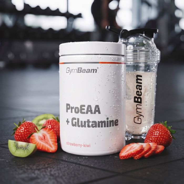 ProEAA + Glutamin - GymBeam 400 g - strawberry-kiwi