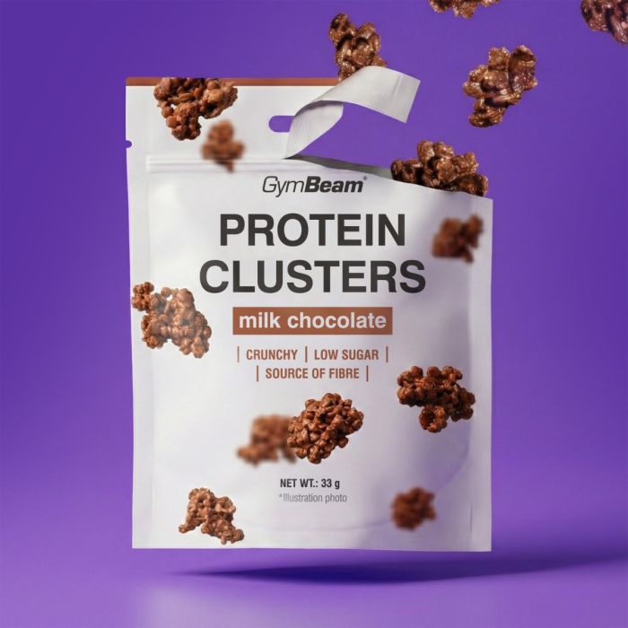Protein Clusters - GymBeam 33 g - мляко с шоколад
