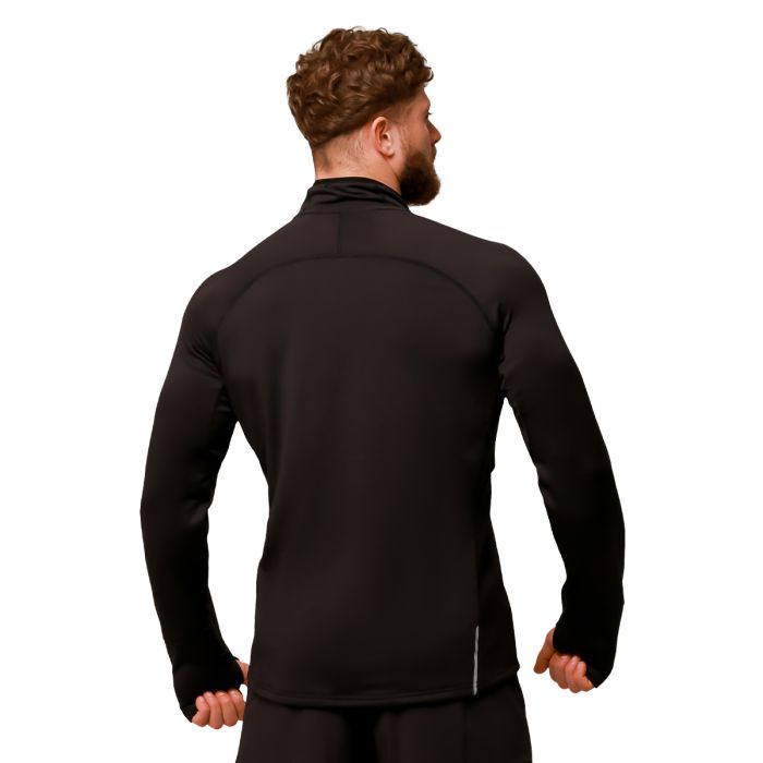 Pulse 1/2 Zip Running суичър Black - GymBeam L
