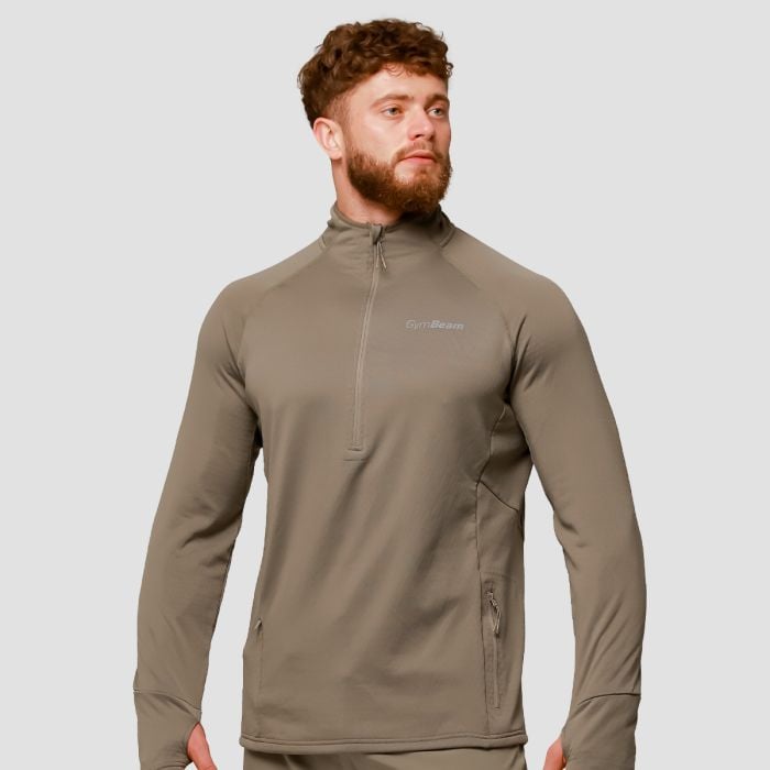 Pulse 1/2 Zip Running суитчър Vetiver - GymBeam XL