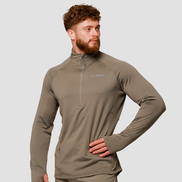 Pulse 1/2 Zip Running суитчър Vetiver - GymBeam XL