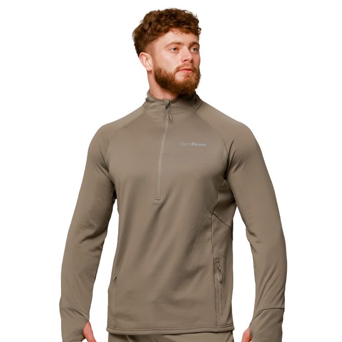 Pulse 1/2 Zip Running суитчър Vetiver - GymBeam XL
