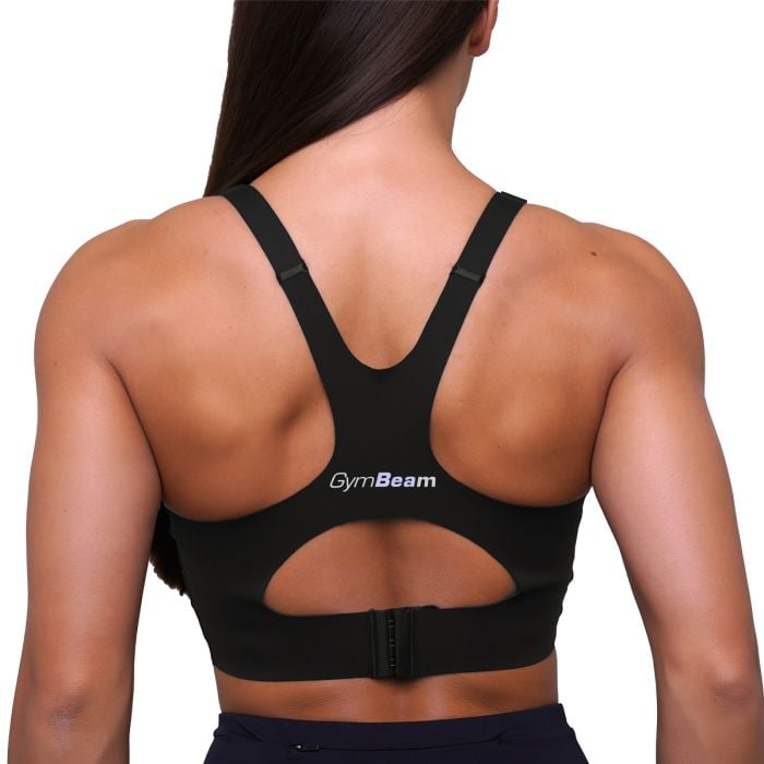 Спортен сутиен за бягане Pulse Black- GymBeam L