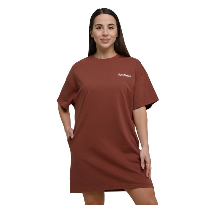 Дамска рокля-тениска Agile T-Shirt Dress Root - GymBeam S