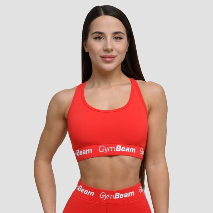 Спортен сутиен Simple Rouge Red - GymBeam L