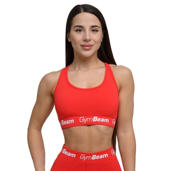 Спортен сутиен Simple Rouge Red - GymBeam L