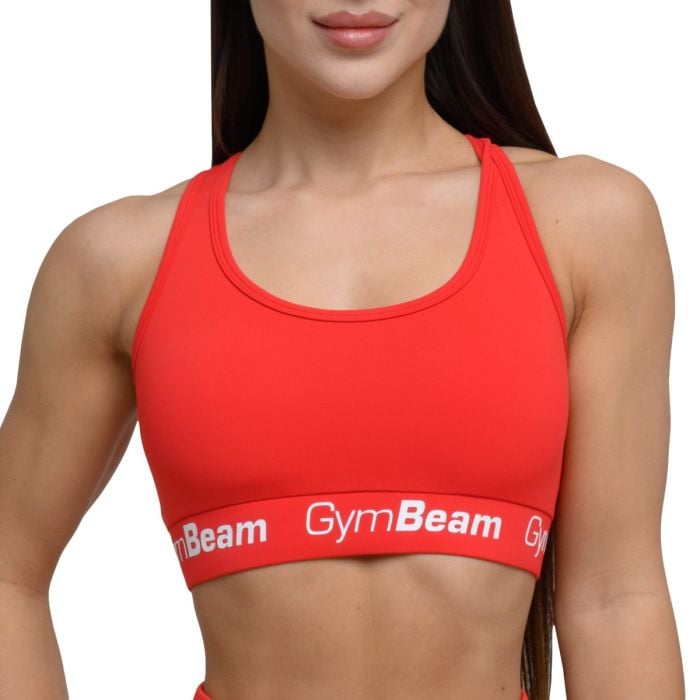 Спортен сутиен Simple Rouge Red - GymBeam L
