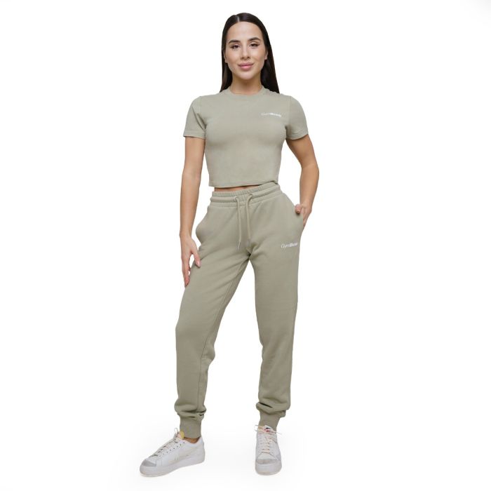 Дамска тениска Agile Cropped Sage - GymBeam L