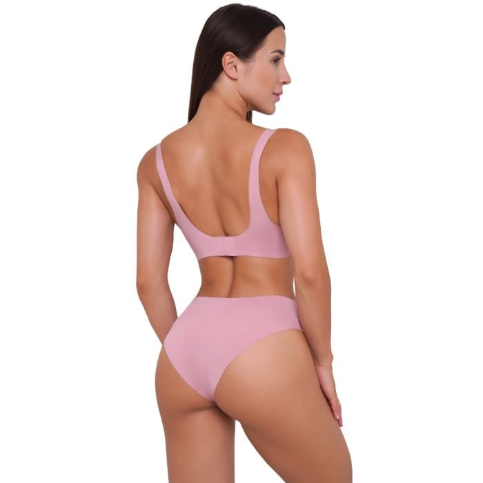 Безшевни бикини Classic 3Pack Dusty Rose - GymBeam XXL