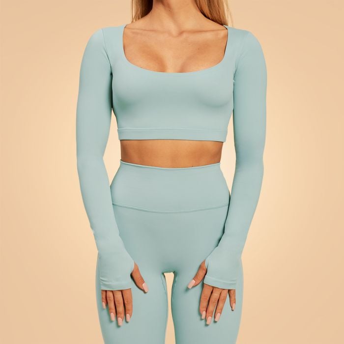 Дамски топ Sense Crop Top Storm Blue - BeastPink S