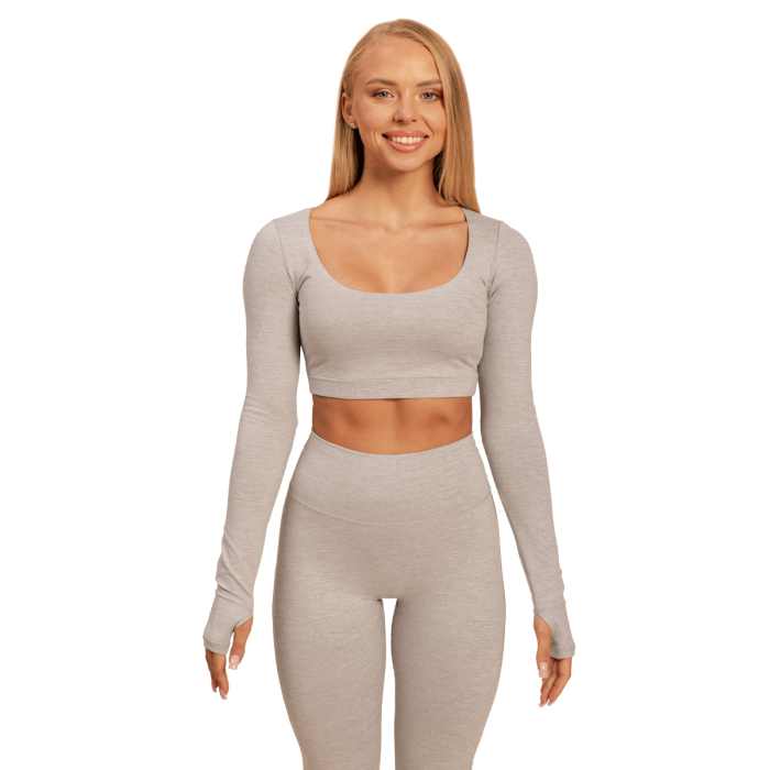Дамски топ Sense Crop Top Grey - BeastPink M