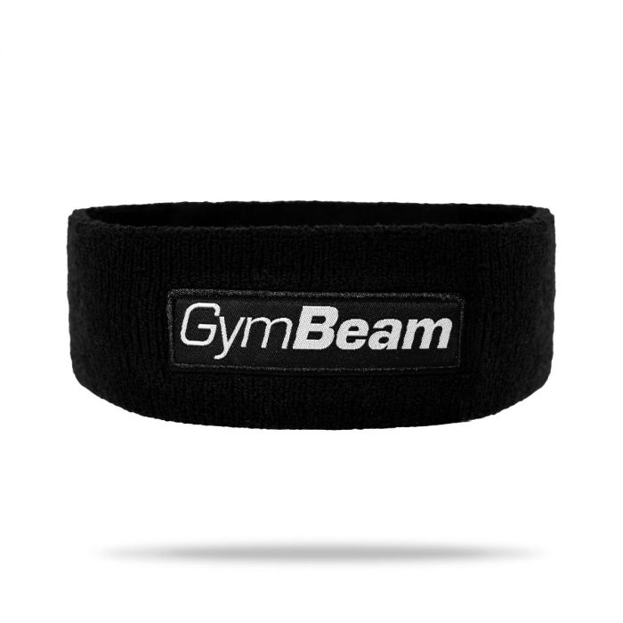 Спортна лента за глава Sweat Black - GymBeam