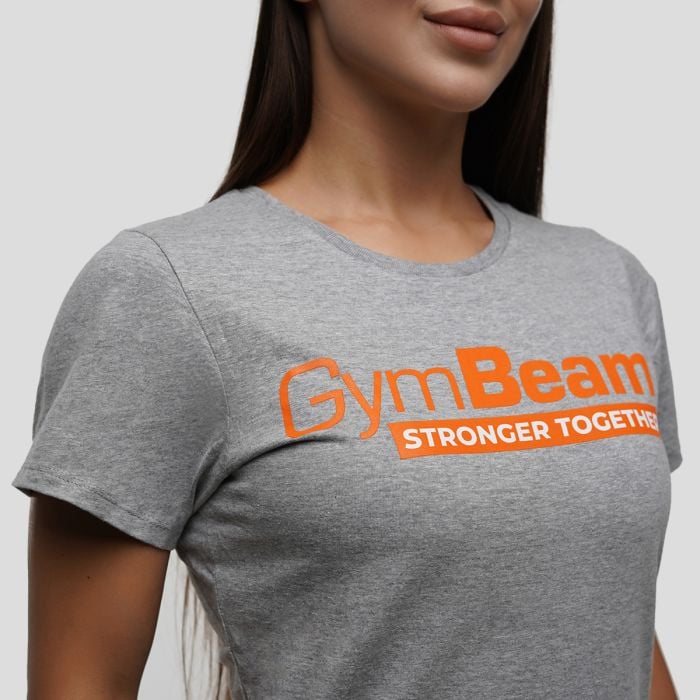 Дамска тениска Stronger Together Grey - GymBeam XS