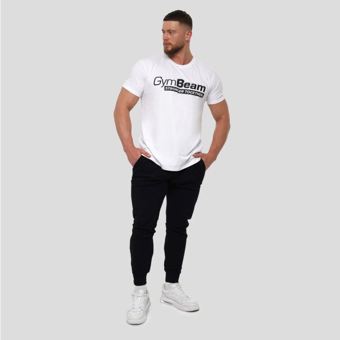 Тениска Stronger Together White - GymBeam XXL