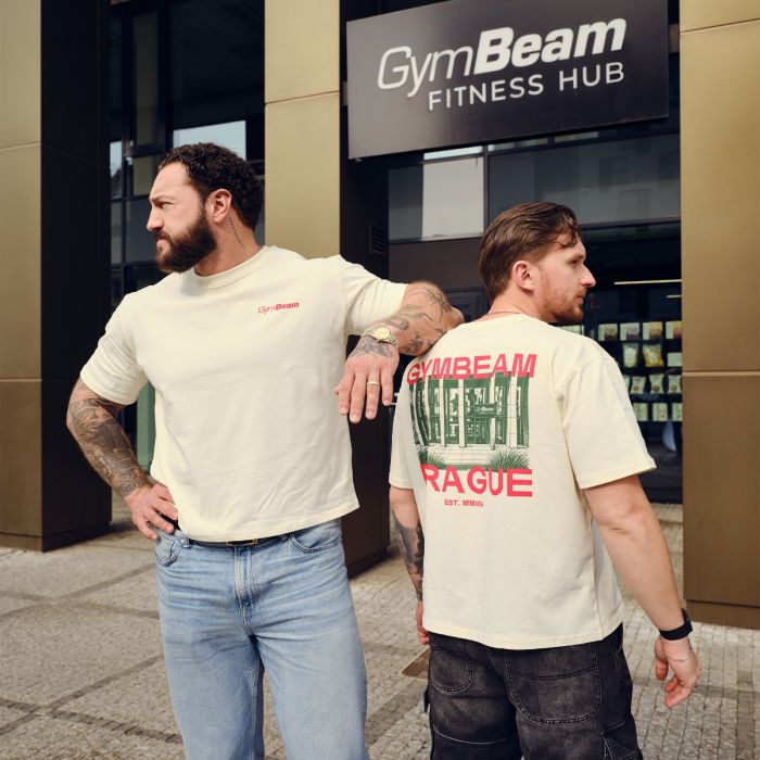 Тениска Prague Cream - GymBeam L