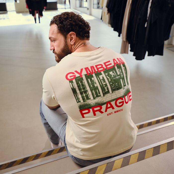 Тениска Prague Cream - GymBeam L