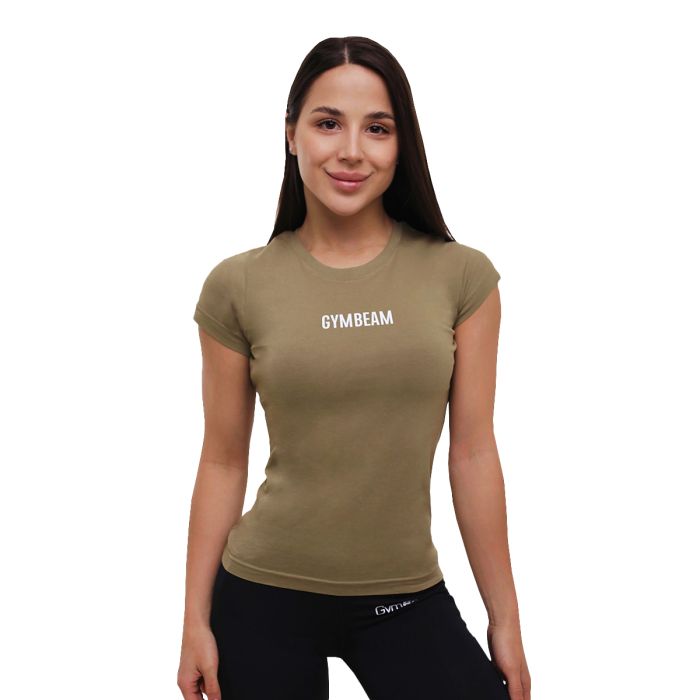 Дамска тениска FIT Olive - GymBeam S
