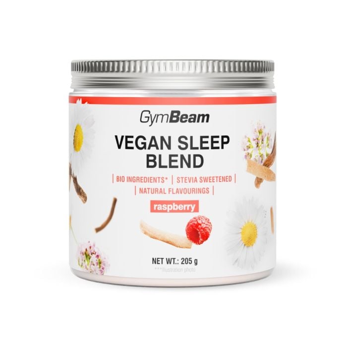 Vegan Sleep Blend - GymBeam 205 g - малина