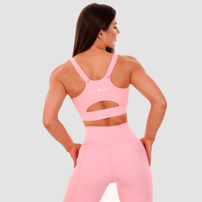 Спортно бюстие Cut-Out Pink - GymBeam S