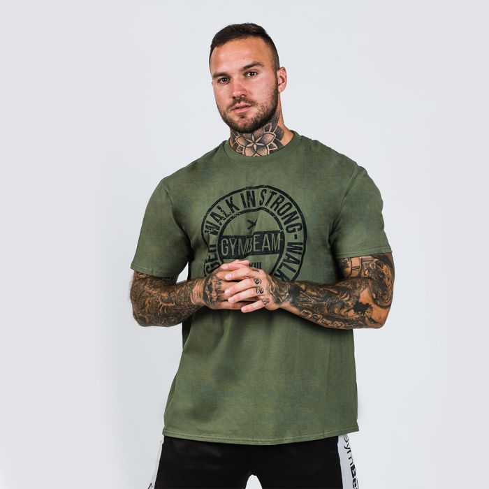 Тениска Walk In Strong Military Green - GymBeam