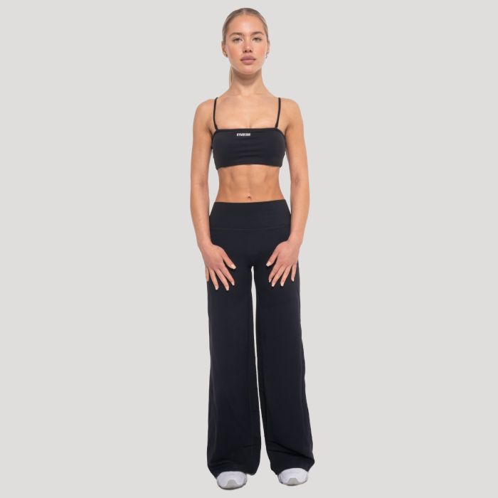 Дамски панталони Flow Straight Black - GymBeam S