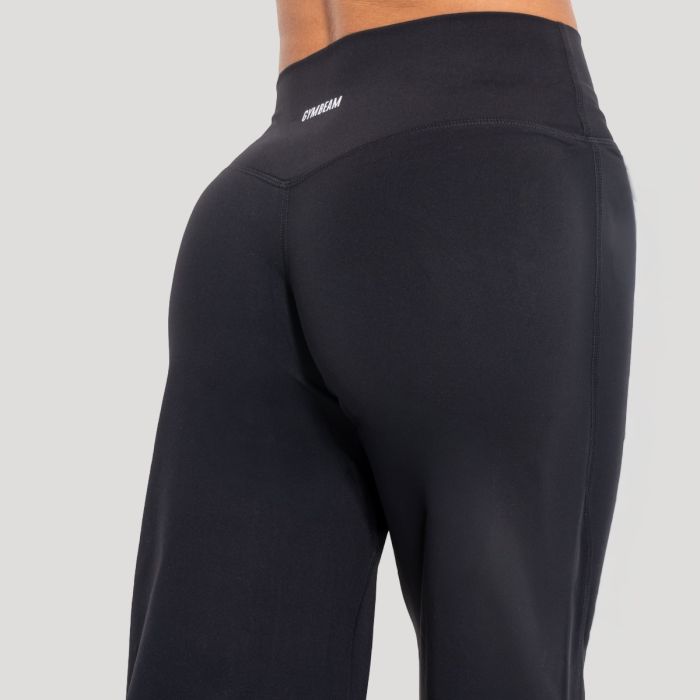 Дамски панталони Flow Straight Black - GymBeam S
