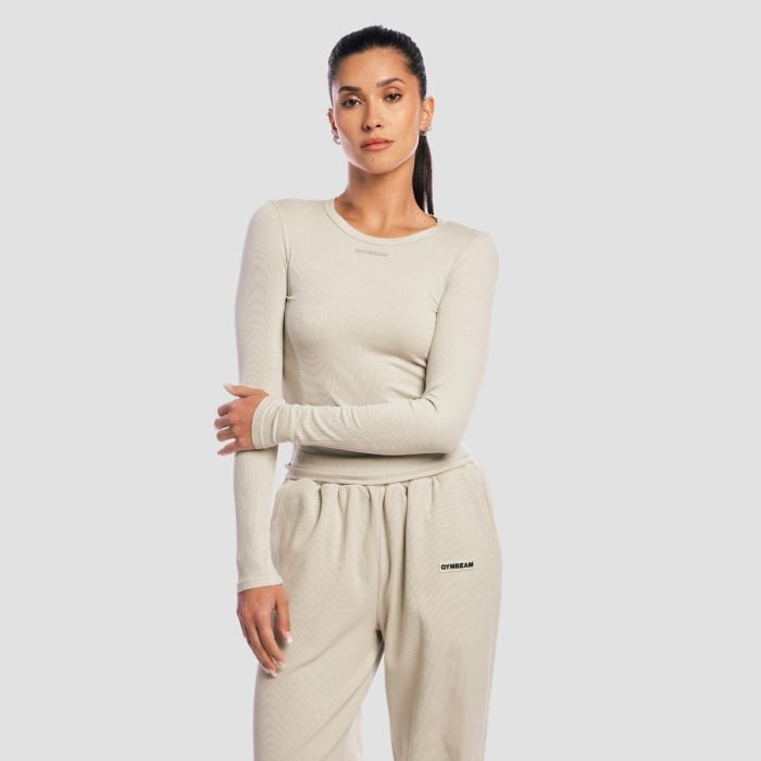 Дамска блуза с дълъг ръкав Aura Grey - GymBeam XL