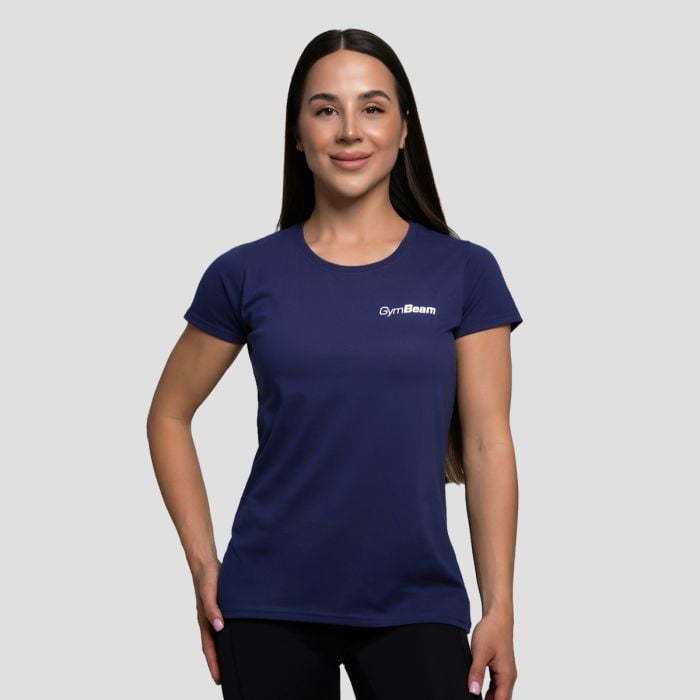 Дамска тениска Basic Navy Blue - GymBeam S