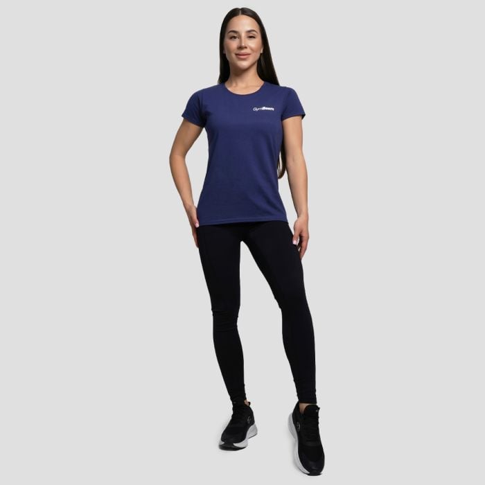 Дамска тениска Basic Navy Blue - GymBeam S