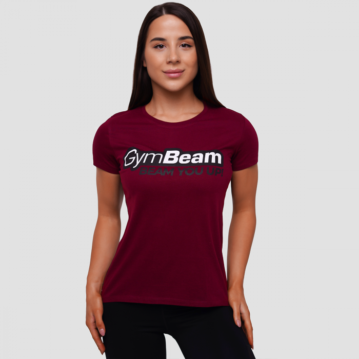 Дамска тениска Beam Burgundy - GymBeam M