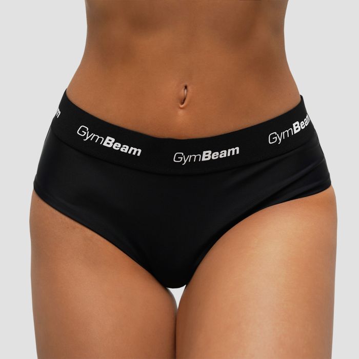 Women‘s Bikini Bottom Sporty Black - GymBeam