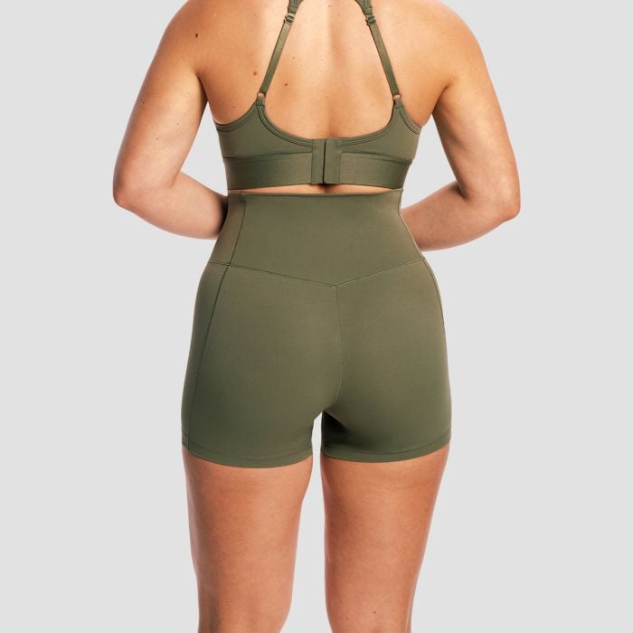 Дамски къси панталони Combat Olive Grey - GymBeam XL