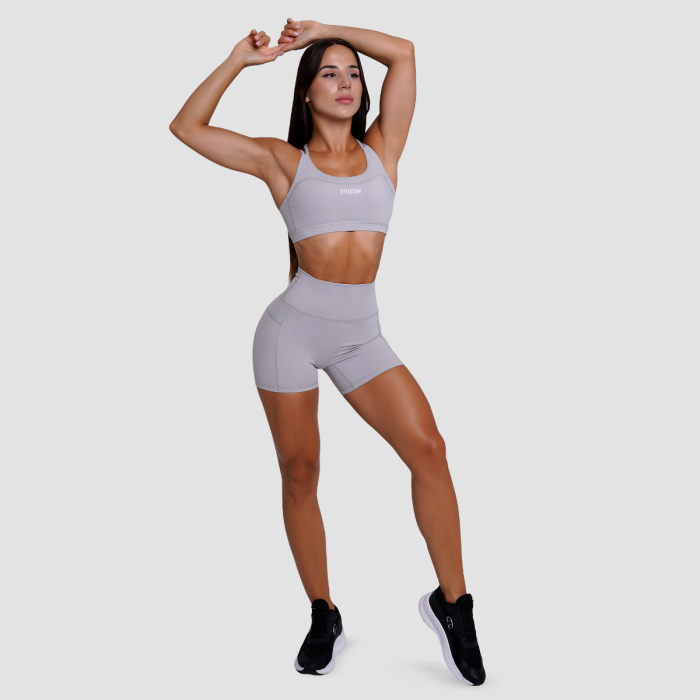Дамски къси панталони FIT Mist Grey - GymBeam S