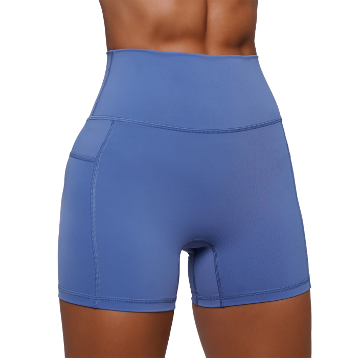 Дамски къси панталони FIT Steel Blue - GymBeam M