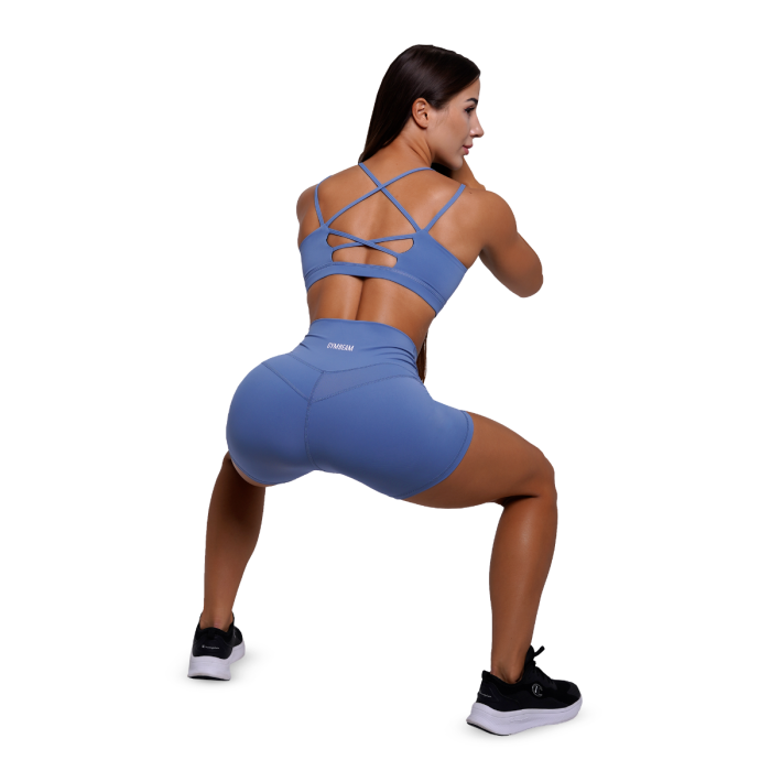 Дамски къси панталони FIT Steel Blue - GymBeam M