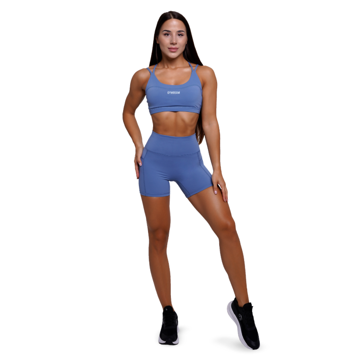 Дамски къси панталони FIT Steel Blue - GymBeam M
