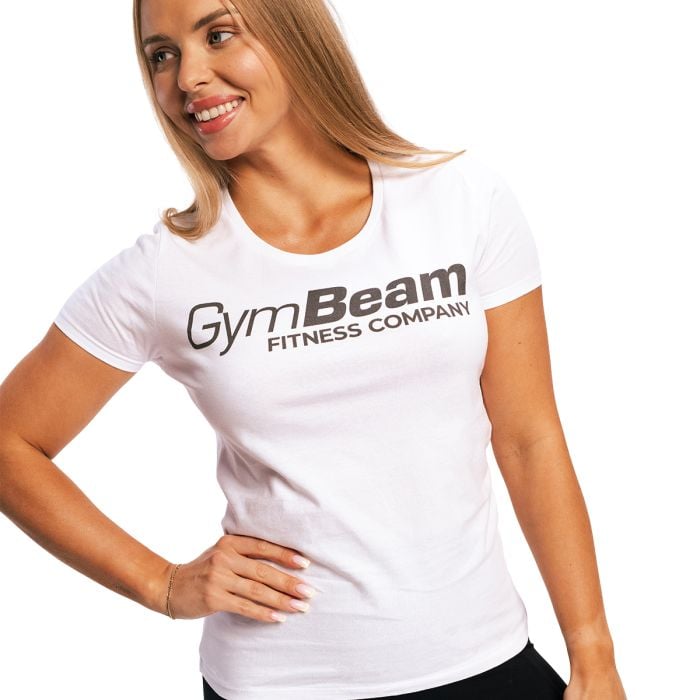 Дамска фитнес тениска White - GymBeam M