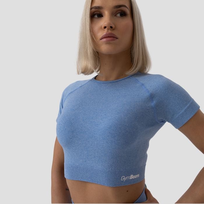 Дамски топ FLO Crop Top Blue - GymBeam XL